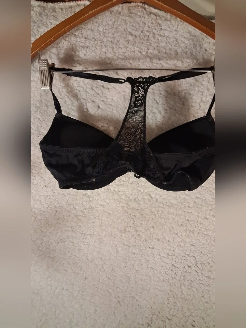 Black Lace Racerback Push-Up Bra